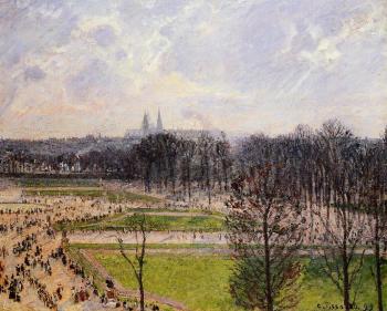 卡米耶 畢沙羅 The Tuileries Gardens, Winter Afternoon